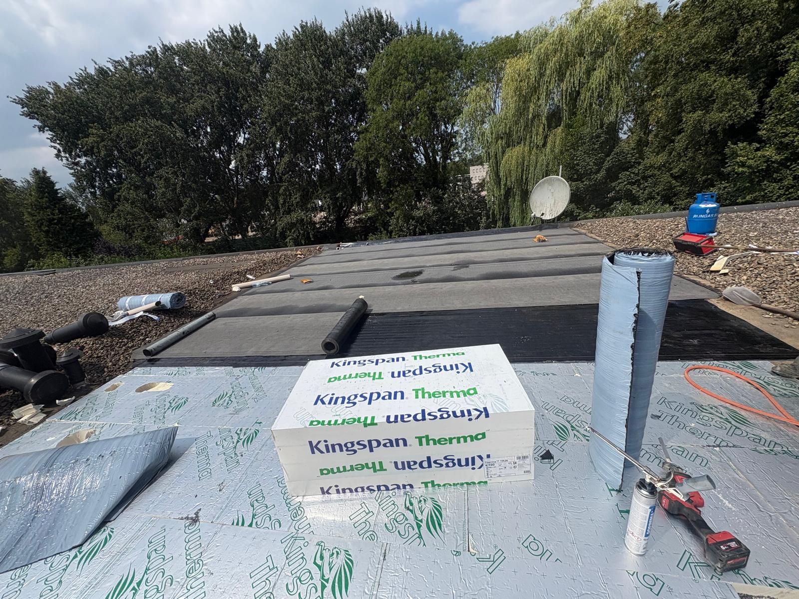 Stap 3: isolatieplaten en nieuwe bitumen